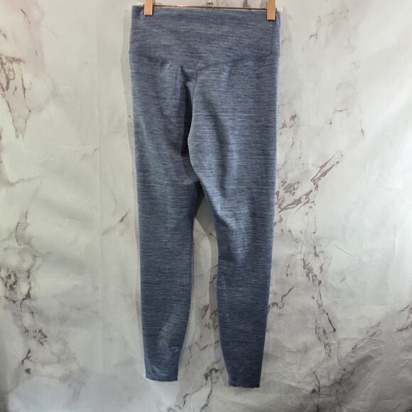 Nike Leggings Womens Small Blue Heathered Stripe High Rise One Dri Fit - Picture 1 of 11